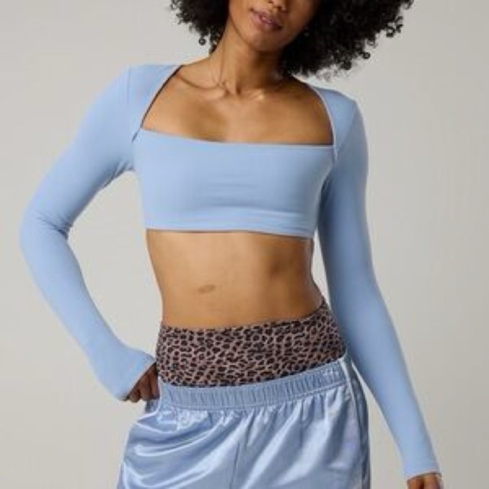 OFFLINE By Aerie Real Me XTRA Ribbed Long Sleeve Bra Top Large - Picture 2 of 7